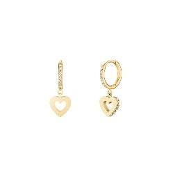 Rosefield Hollow Heart Hoops Gold Earrings JEHHG-J1276