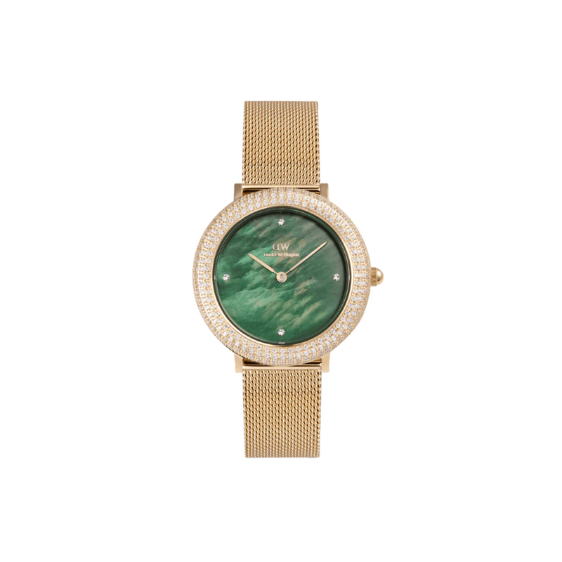 Daniel Wellington Crystalline Bezel Evergold Green Dial Watch DW00100824