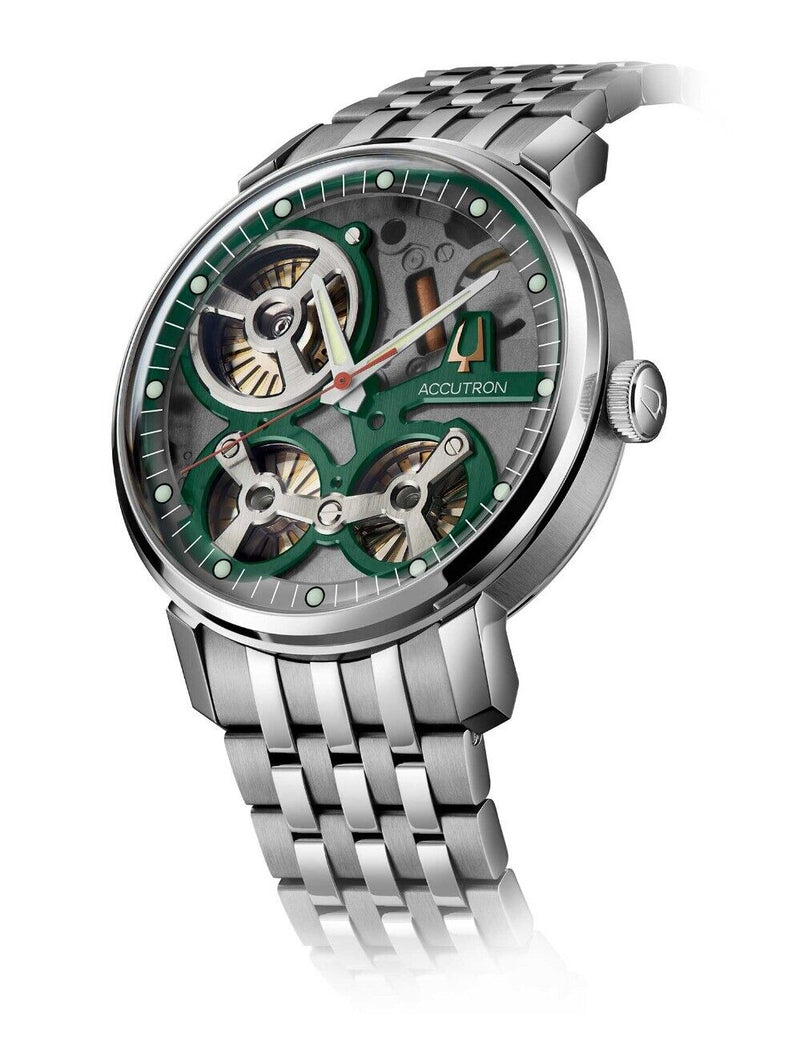 Bulova Accutron Spaceview 2020 银色不锈钢手表 2ES6A006
