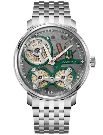 Bulova Accutron Spaceview 2020 银色不锈钢手表 2ES6A006