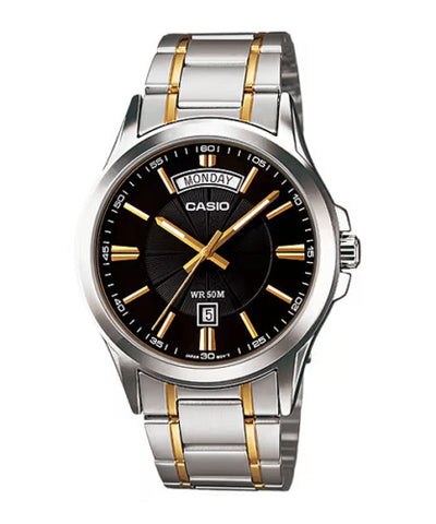 Casio Analog Day Date Watch MTP1381G 1A Watch Direct