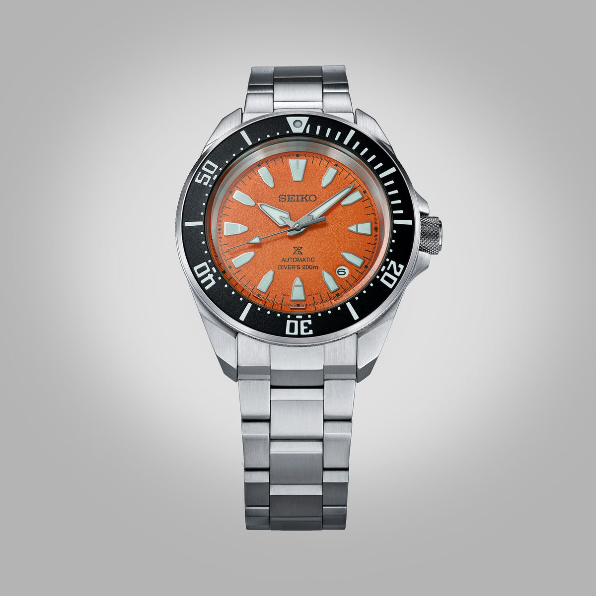 Seiko Prospex Asian Resorts Limited Edition HBB004K with orange sand-textured dial and black bezel, front view — Watch Direct Australia