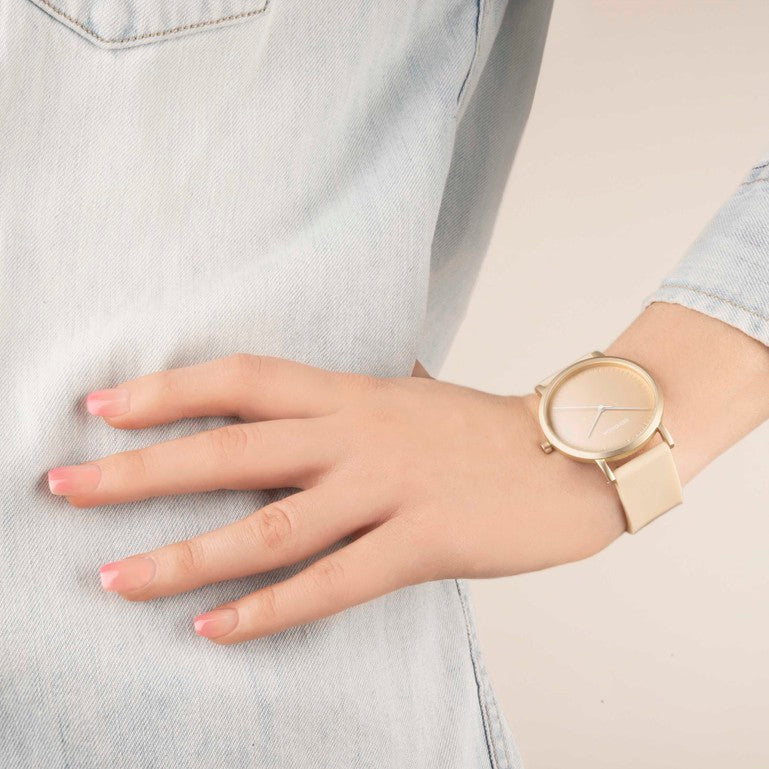 Sekonda Minimal Womens Watch Elegant Gold Tone Fashion Accessory