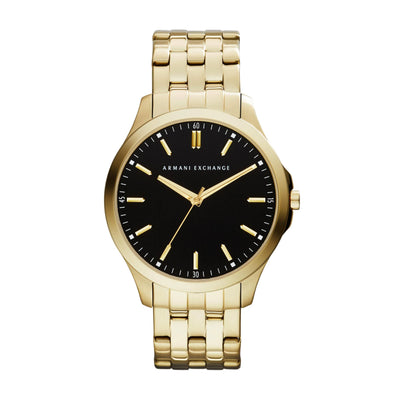 Armani Exchange Black Dial Gold Steel Timepiece AX2145