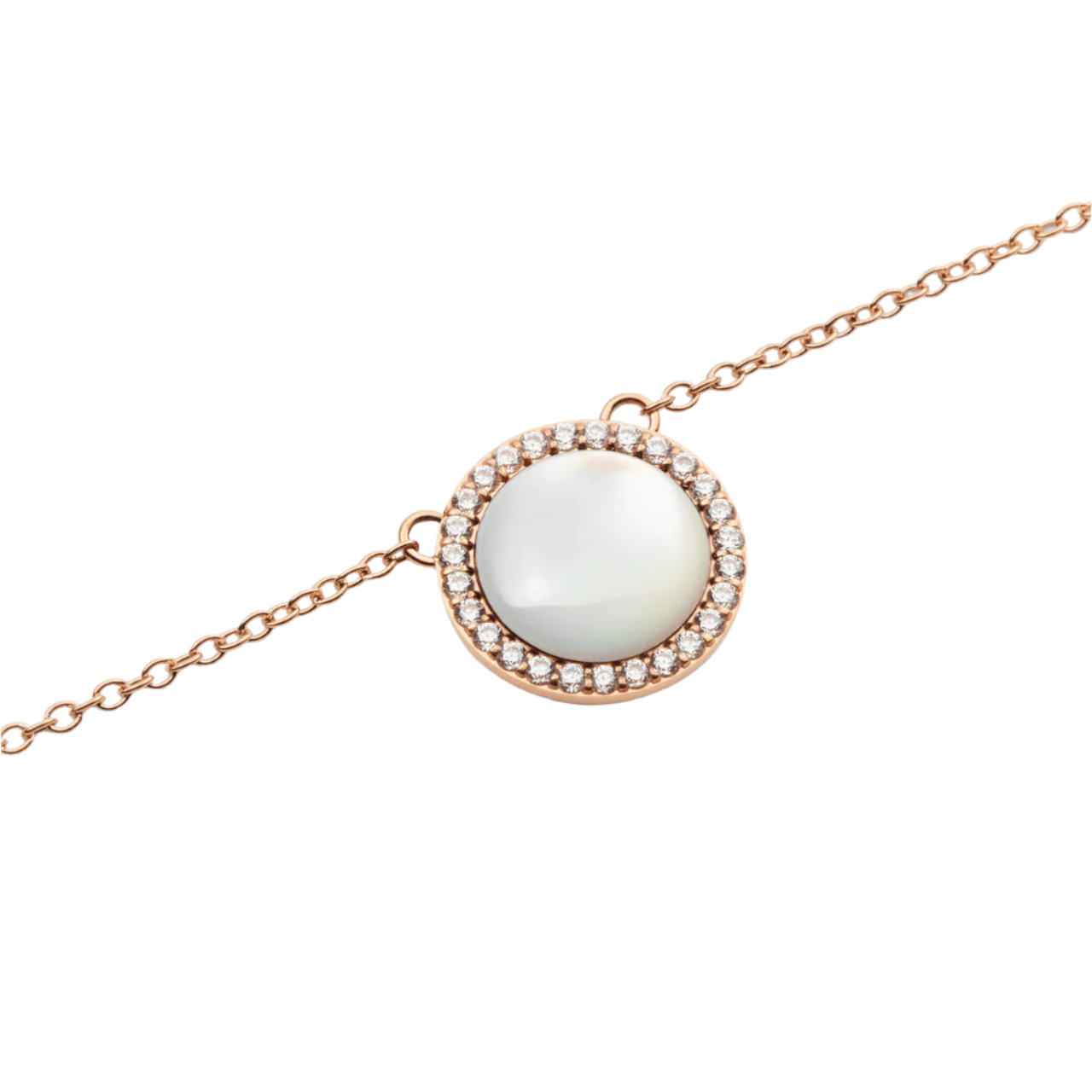 Daniel Wellington Audrey Mother of Pearl Rose Gold Necklace DW00401448