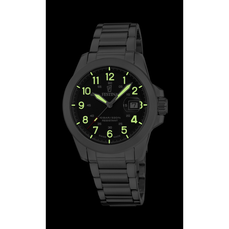 Festina Swiss Made Field with Three Interchangeable Straps Men's Watch F20081/4