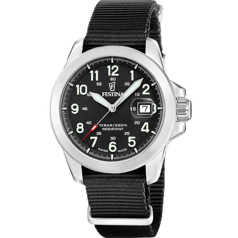 Festina Swiss Made Field with Three Interchangeable Straps Men's Watch F20081/4