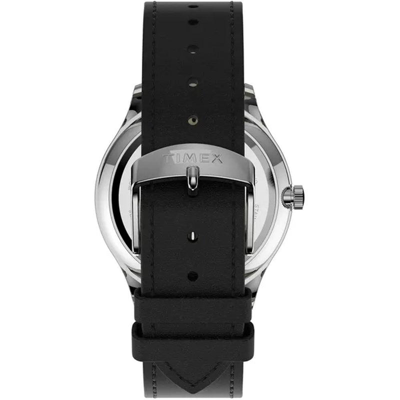 Timex Easy Reader 40 White Dial Black Leather Strap Watch TW2T71800