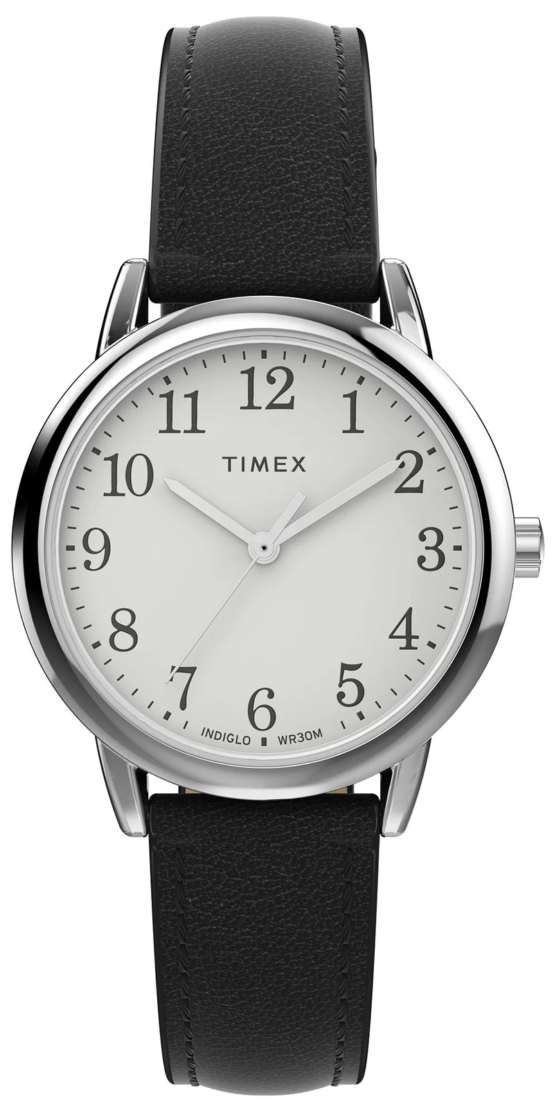 Timex Easy Reader Classic Black Leather Strap Watch TW2W32500