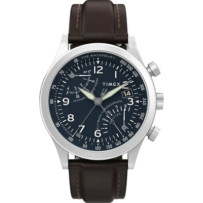 Timex Waterbury 传统棕色皮革手表 TW2W47900
