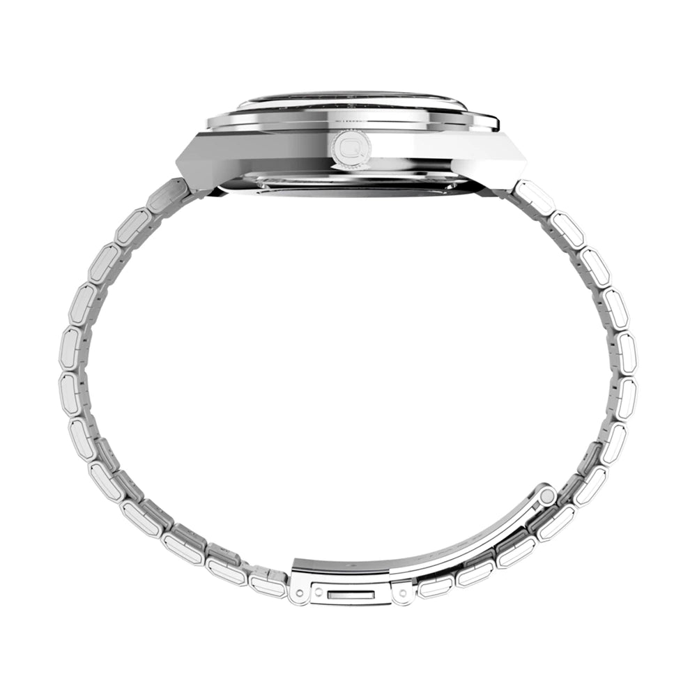 Timex Q Nasa Day-Date Moonphase Black Dial Stainless Steel Watch TW2Y56700