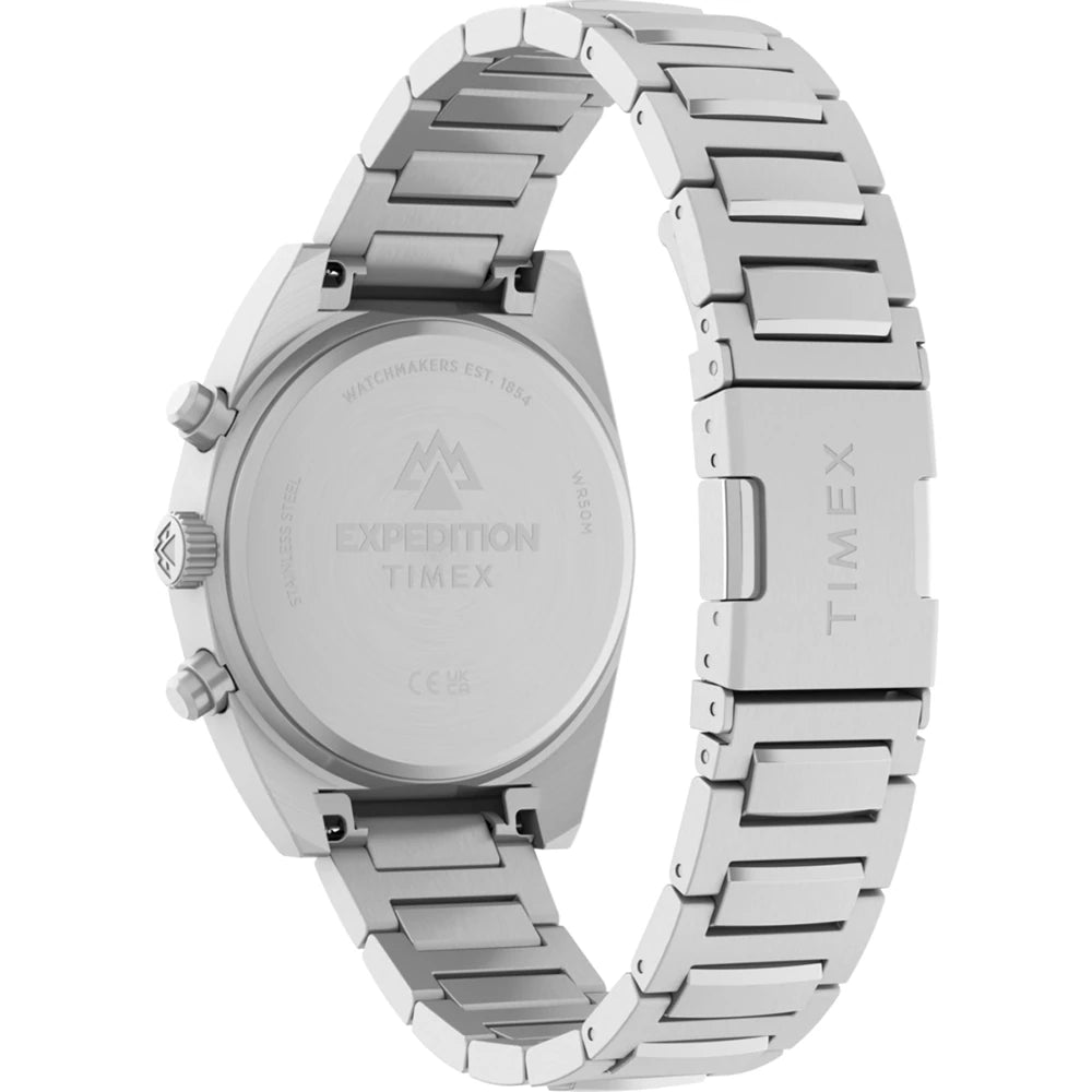 Timex Expedition Field Black Dial with Stainless Steel Band Men's TW2Y61200