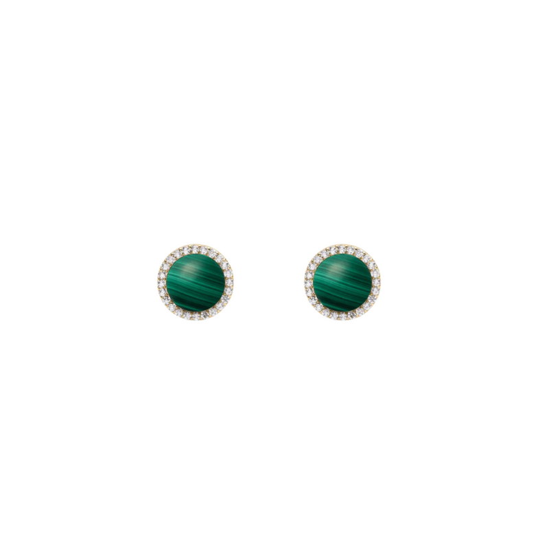 Daniel Wellington Audrey Malachite Gold Earrings DW00401407