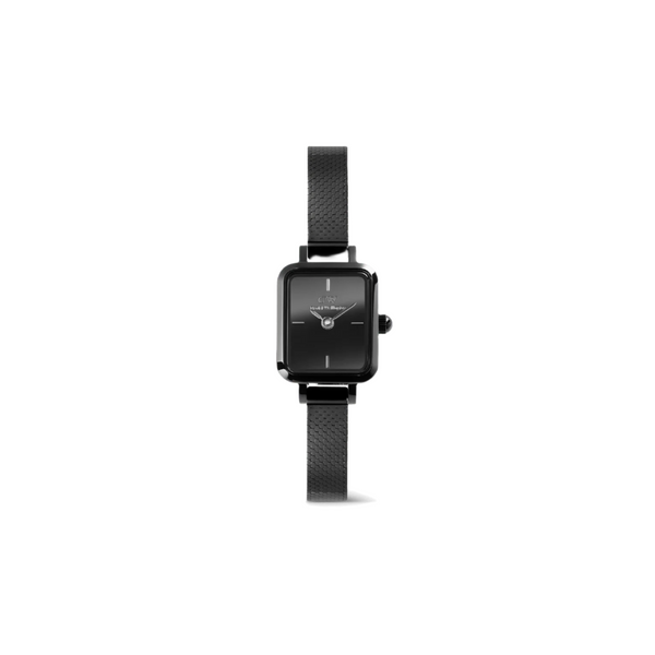 Daniel Wellington Quadro Mini Mirror Reflection Black Dial Watch DW00100802