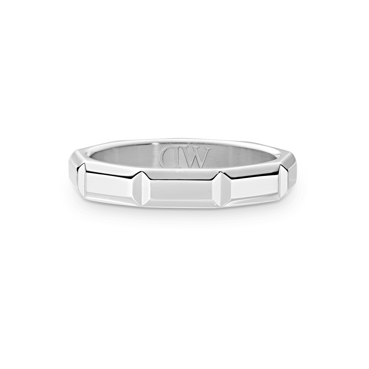 Daniel Wellington Bric Ring Icon Silver in recycled stainless steel