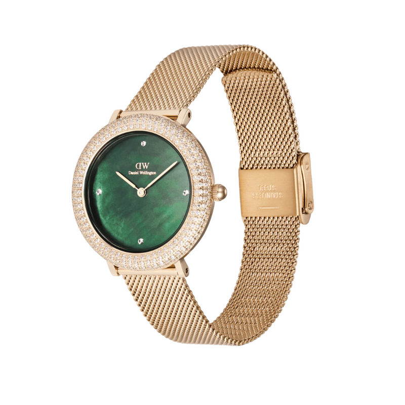 Daniel Wellington Crystalline Bezel Evergold Green Dial Watch DW00100824