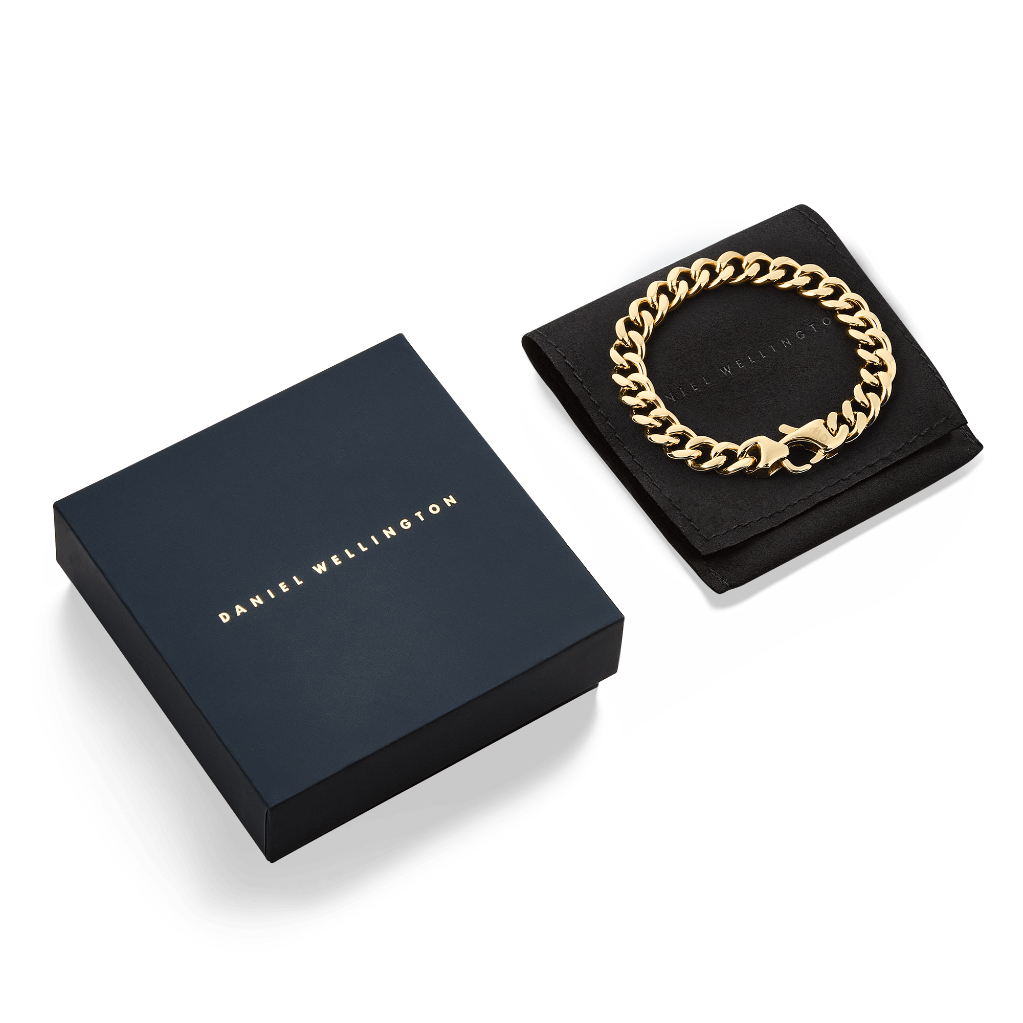 Daniel Wellington Ellipse Cuban Chain Bracelet Gold