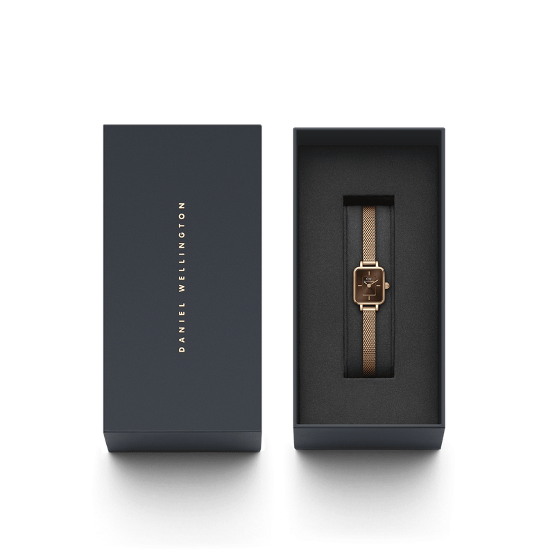 Daniel Wellington Quadro Mini 15x18mm Melrose RG 琥珀色 DW00100649