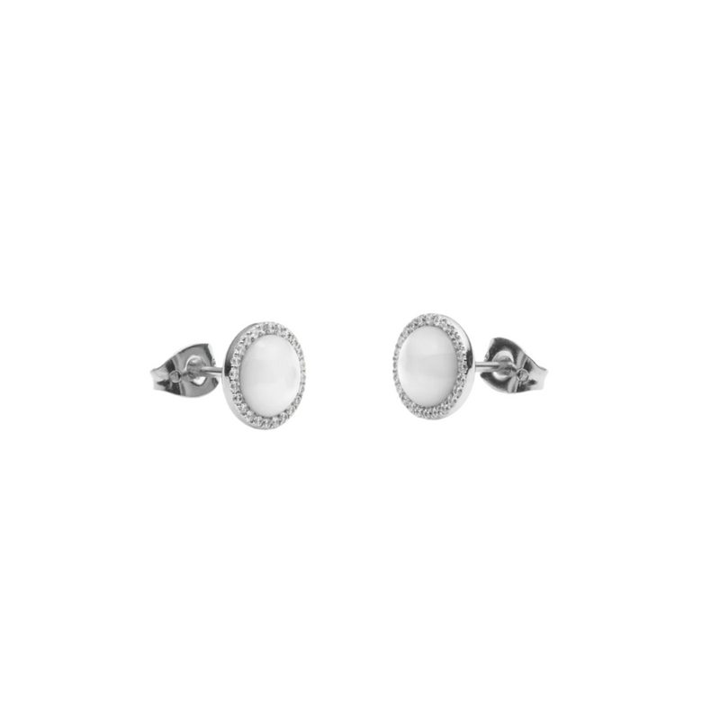 Daniel Wellington Audrey Earrings Mother of Pearl Silver DW00401417