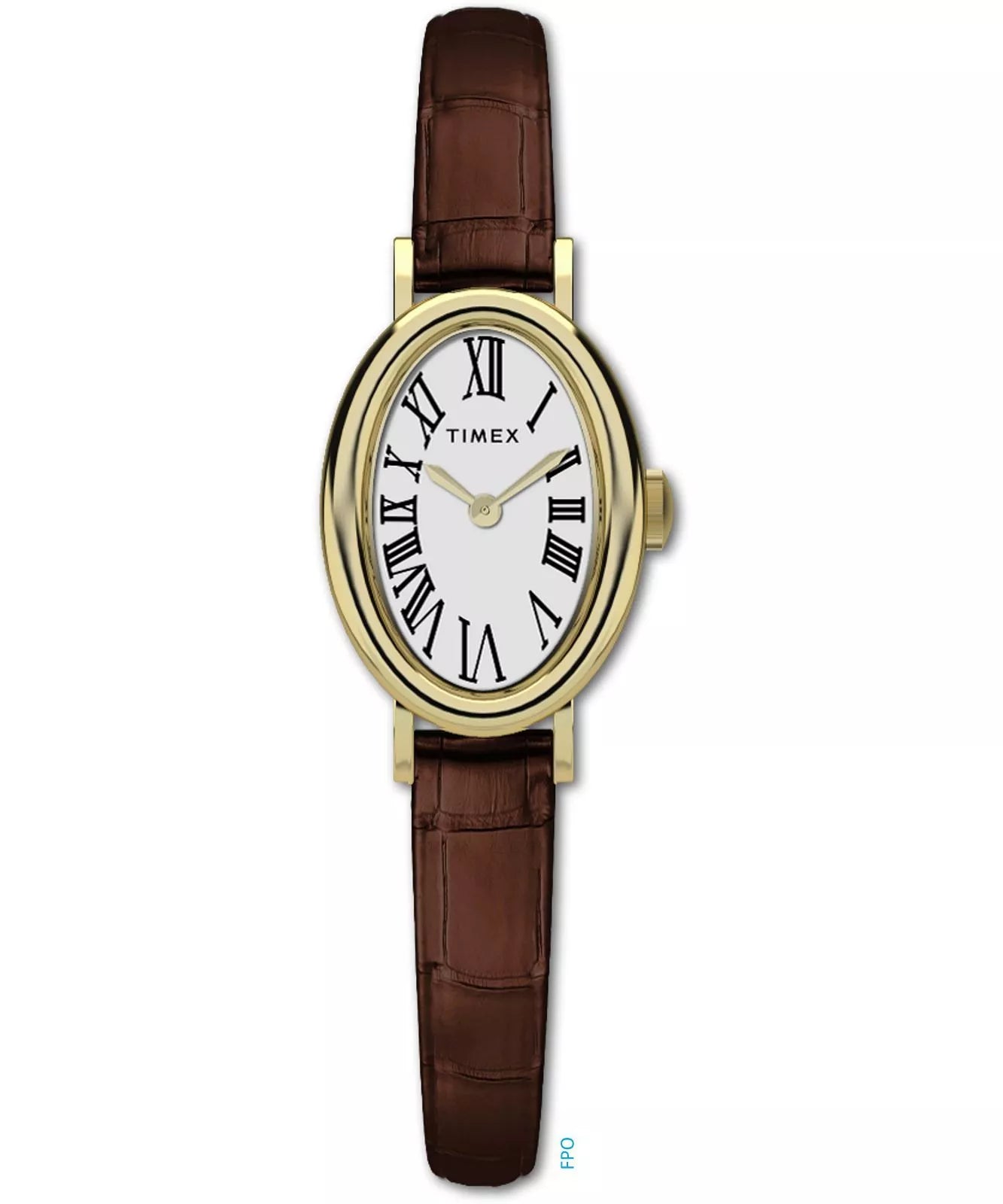 Timex Cavatina Gold Case with Brown Leather Band Women's Watch TW2W78500