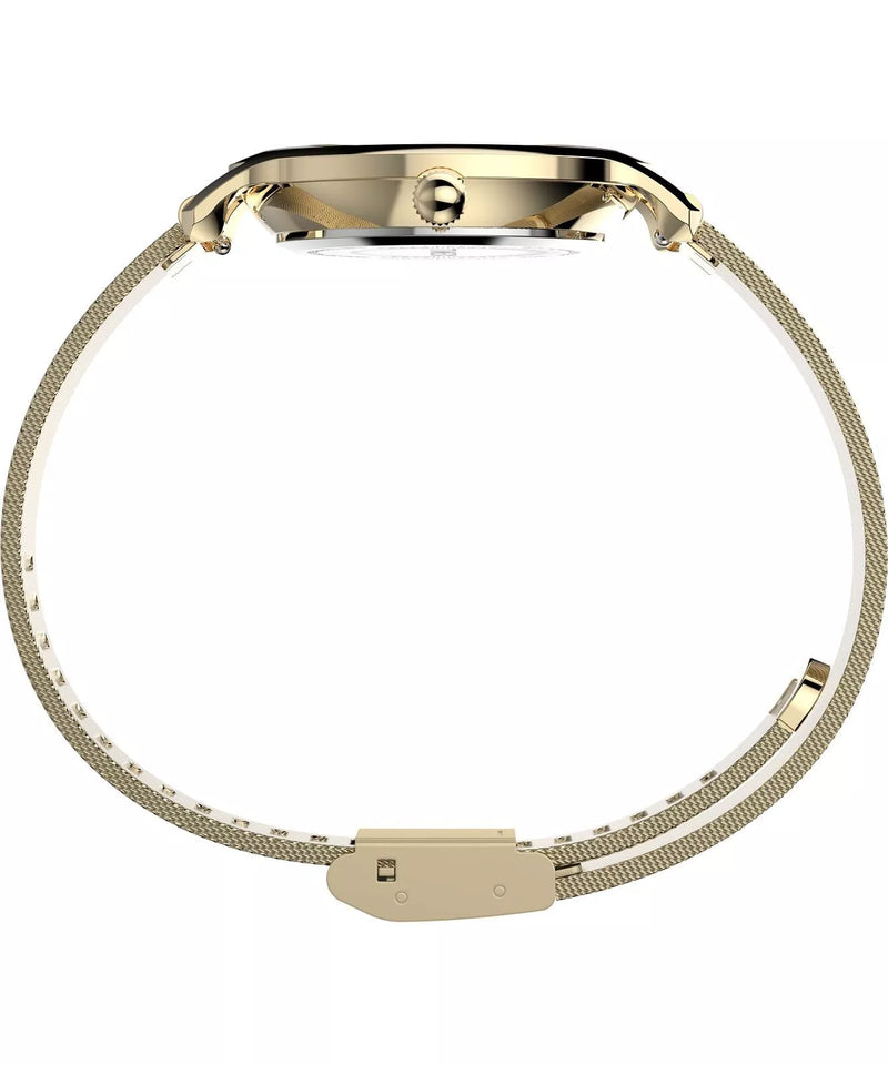 Timex Transcend 31 毫米金色表壳和表链搭配绿色表盘 TW2W87300
