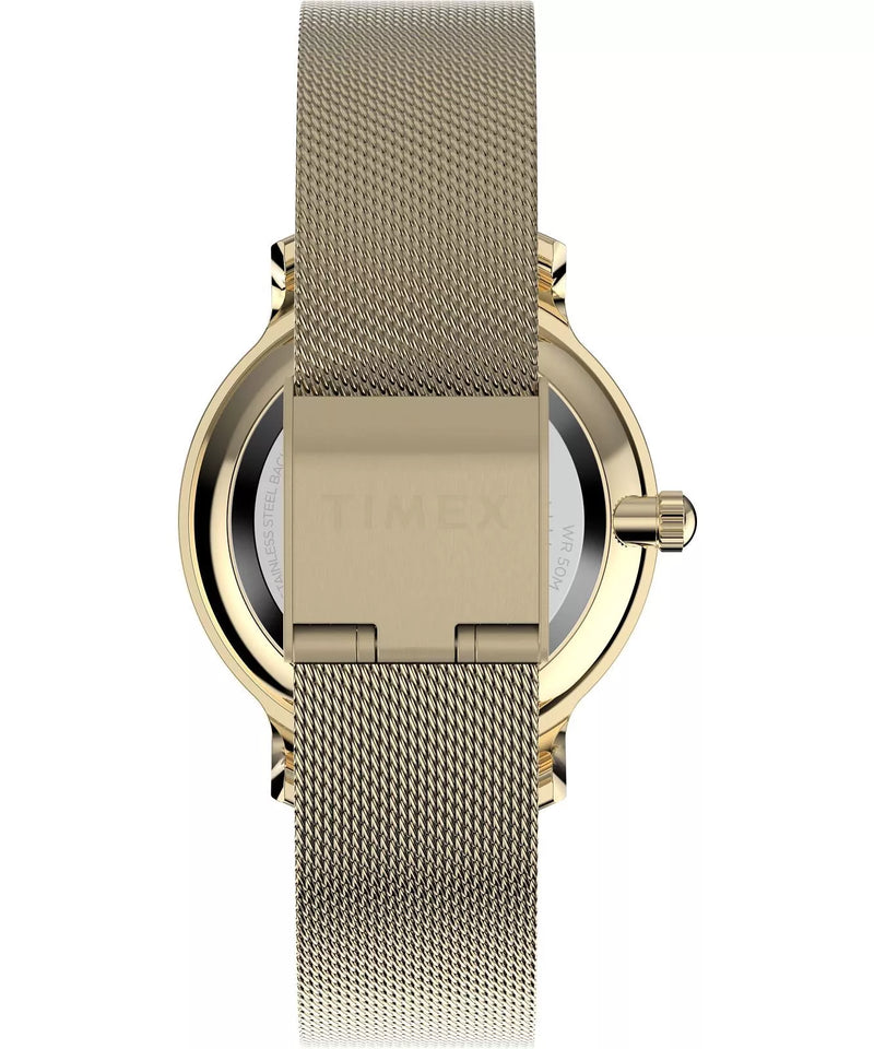 Timex Transcend 31 毫米金色表壳和表链搭配绿色表盘 TW2W87300