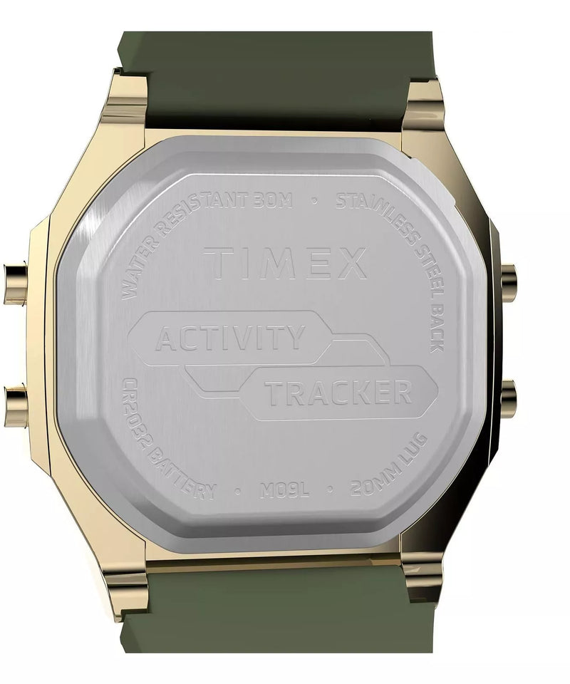 Timex 活动追踪器和步数追踪器 40 毫米金色和绿色手表 TW5M60800