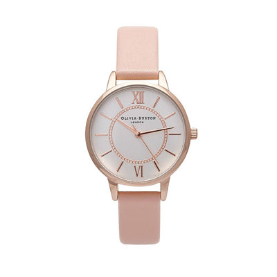 Olivia burton pink and rose gold watch sale