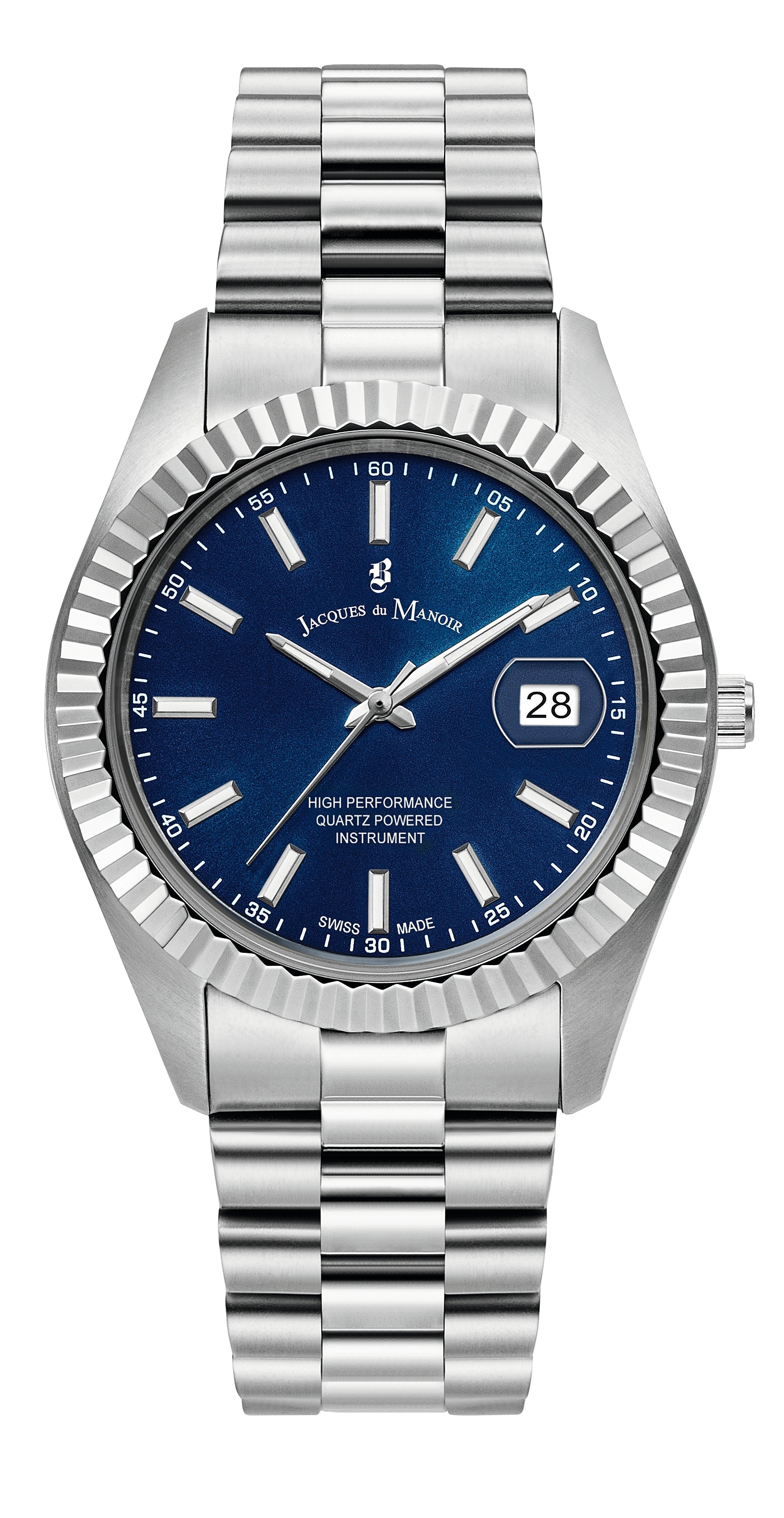 JDM Inspiration Business Date Silver Blue 5 ATM