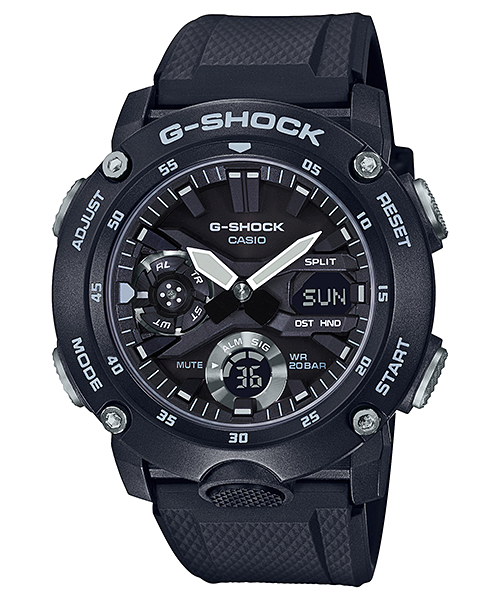 G-Shock Carbon Core Black Resin Band Watch GA2000S-1A