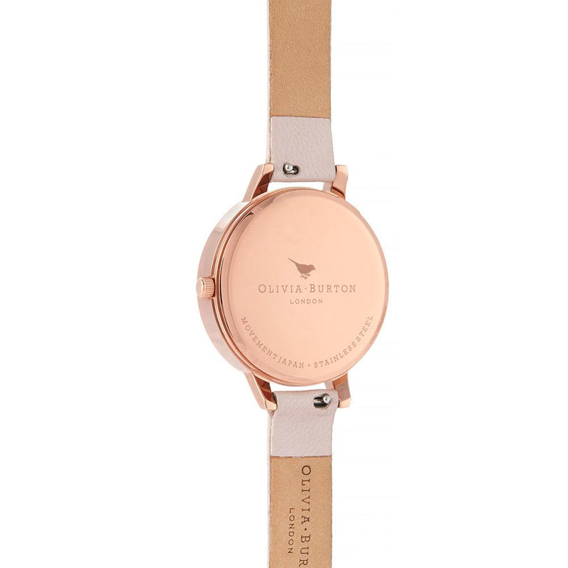 Olivia Burton Semi Precious Rose Gold Pearl Pink Watch - Rose Gold