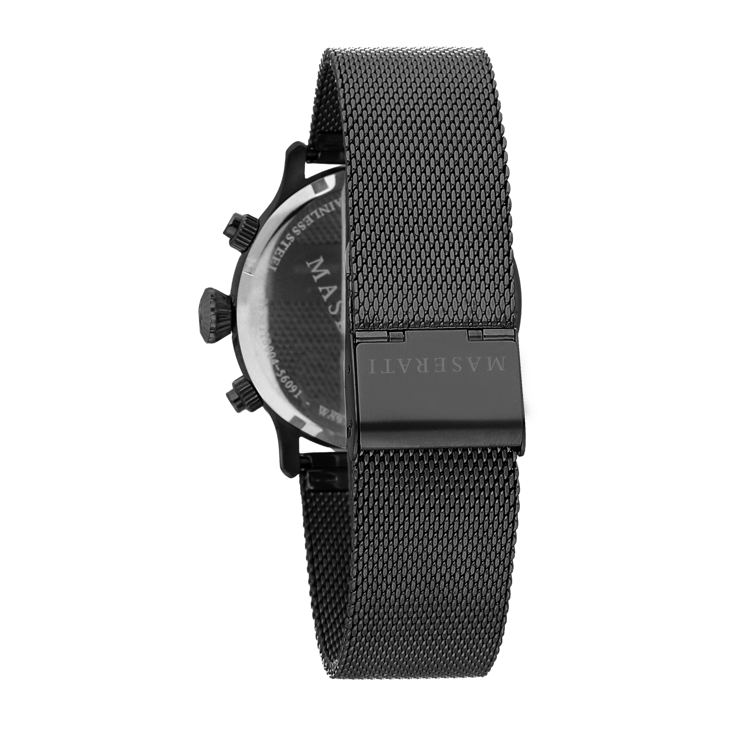 EPOCA 42mm Black Steel Mesh Watch