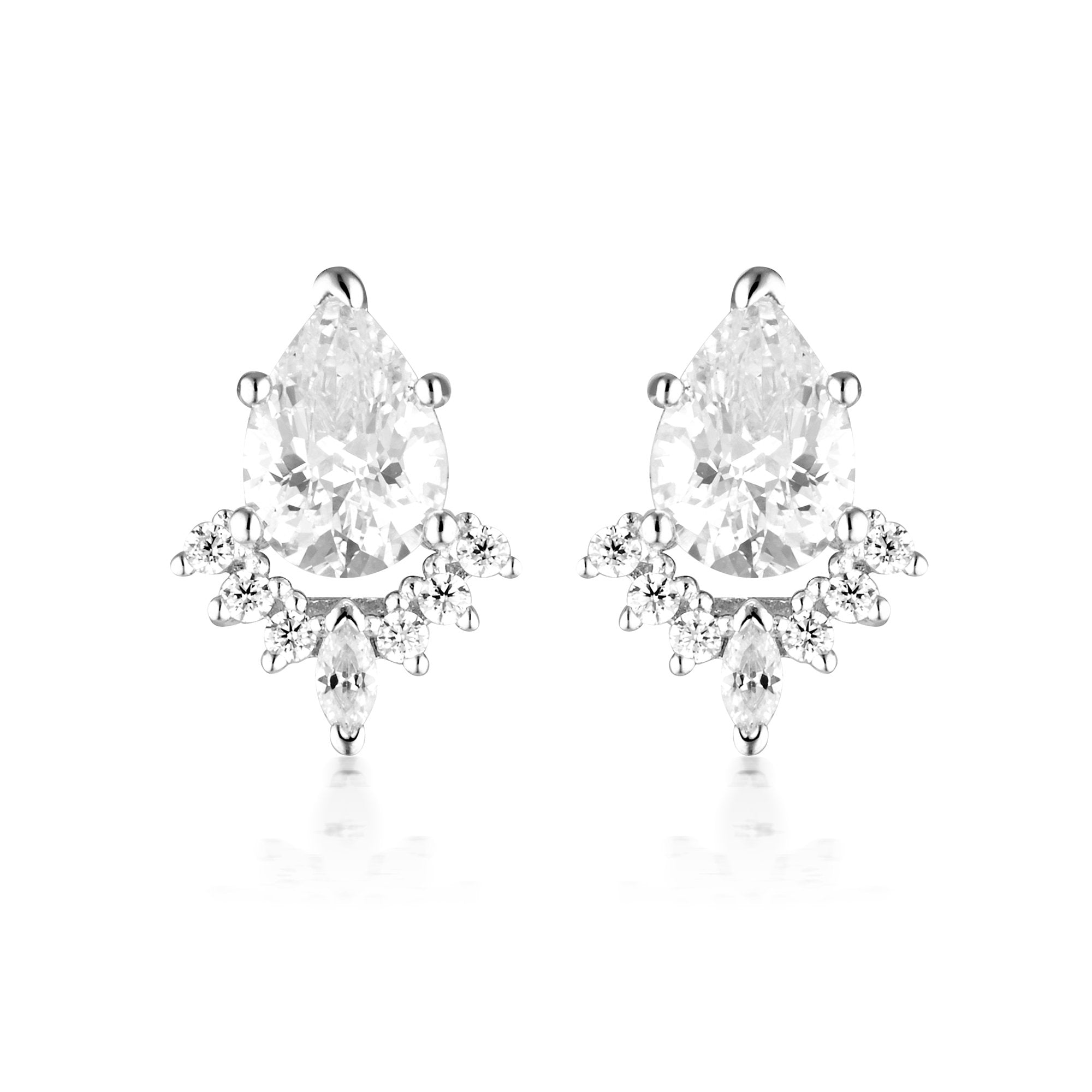 GEORGINI ICONIC BRIDAL PENELOPE EARRING SILVER
