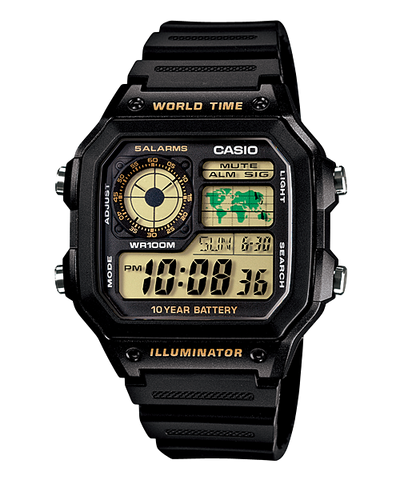 Casio Youth Series Digital World Time Watch Direct