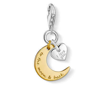 Thomas Sabo Charm Pendant "Moon & Heart I LOVE YOU TO THE MOON & BACK"