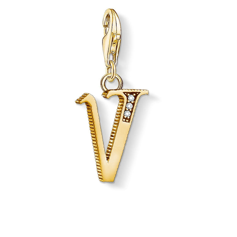 Thomas Sabo Charm Pendant "Letter v  Gold"