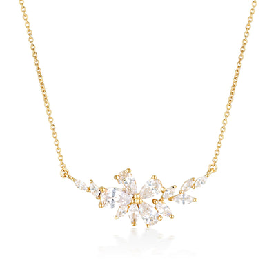 GEORGINI ICONIC BRIDAL HYACINTH NECKLACE GOLD