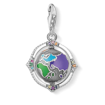 Thomas Sabo Charm pendant "Vintage globe colourful"