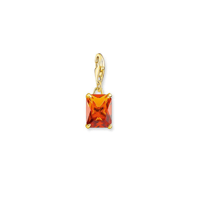 Thomas Sabo Charm Pendant Orange Stone Gold