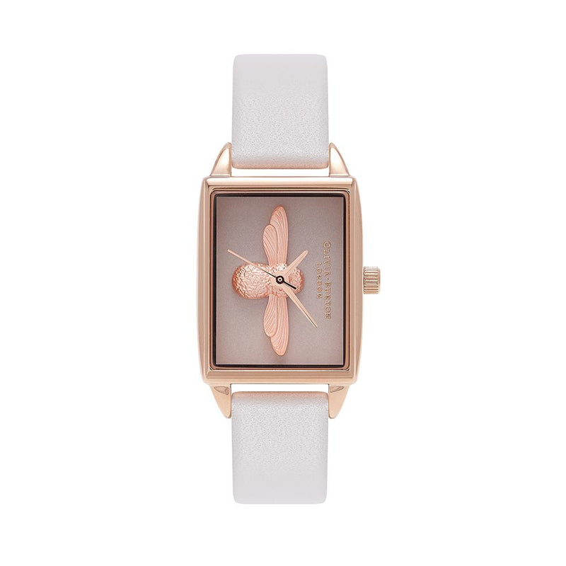 Olivia Burton 3D Bee Rose Gold Watch - Rose Gold