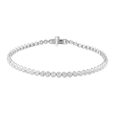 Bracelet with 1.4ct Diamonds in 9K White Gold