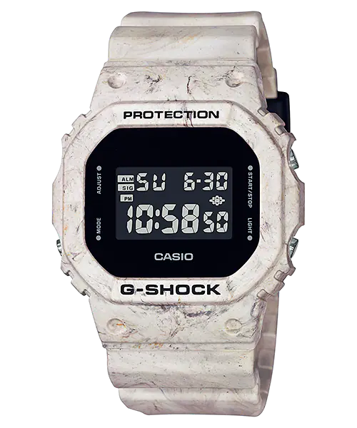Baby-G 数字 5600 系列大理石树脂表带手表 DW5600WM-5D