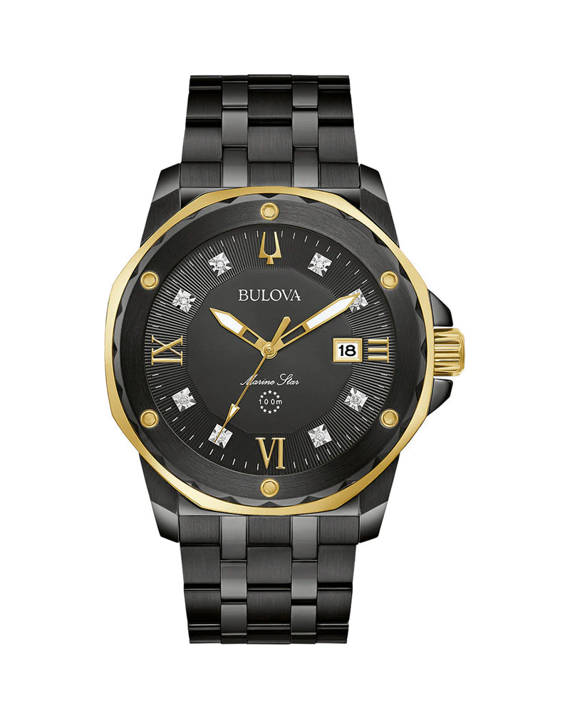 Bulova Marine Star Diamond Mens Watch 98D176