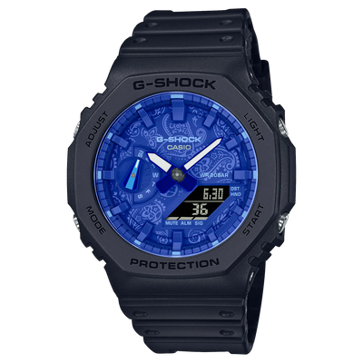 G-Shock 数字模拟黑色树脂表带手表 GA2100BP-1A