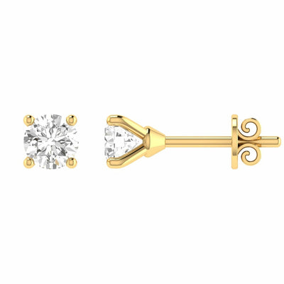 Diamond Stud Earrings With 0.20ct Diamonds In 9K Yellow Gold