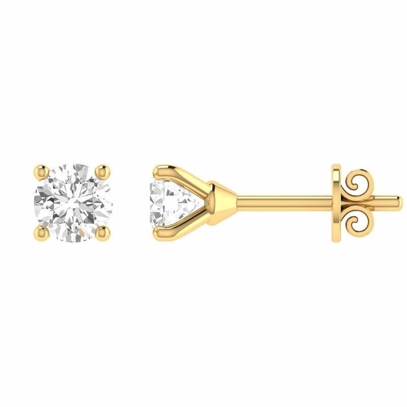 Diamond Stud Earrings With 0.25ct Diamonds In 9K Yellow Gold