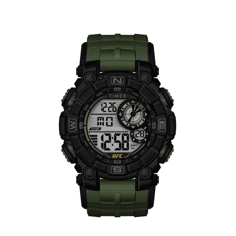 Timex Ufc Redemption Digital 53mm Resin Band Watch TW5M53900