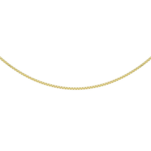 9K Yellow Gold 22 Diamond Cut Box Chain 50cm