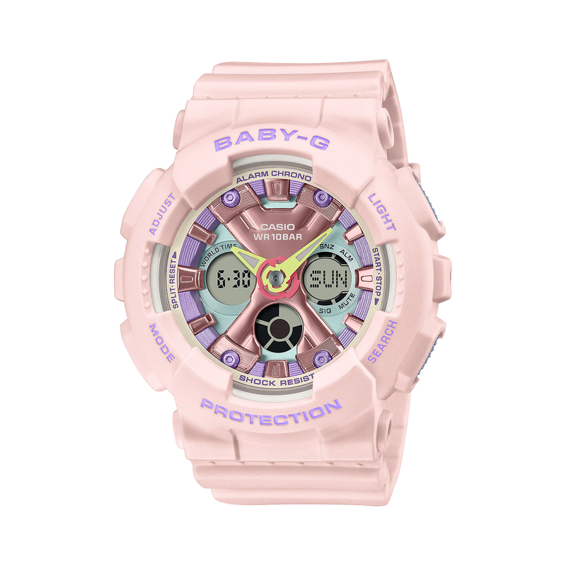 Baby-G Digital Analog Pink Resin Band Watch BA130PM-4A