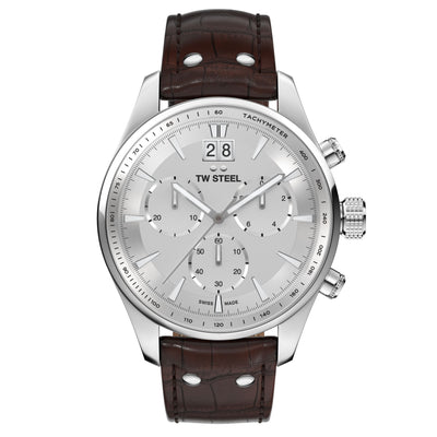 TW Steel Ace Aternus 45mm Chronograph Brown Leather